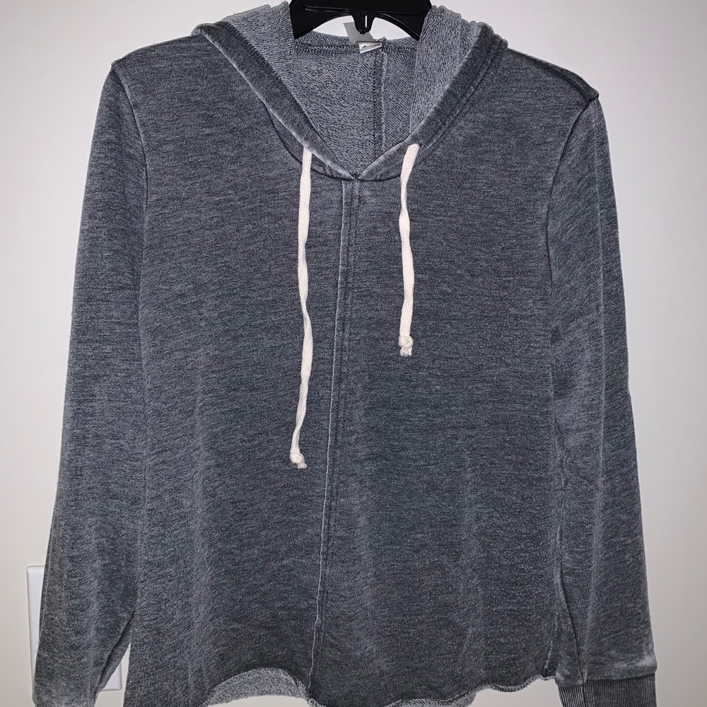 Gray Cropped Sweatshirt